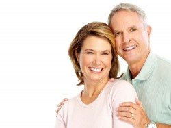 Couple smiling