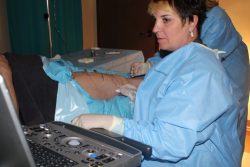 Patient receiving vein care