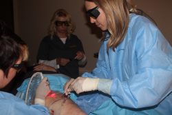 Patient receiving Endovenous Laser Ablation